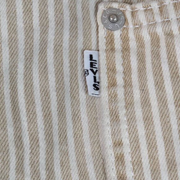 Levi Premium Dad Utility Jeans Beige and White Sz 31 Preowned - Picture 4 of 6